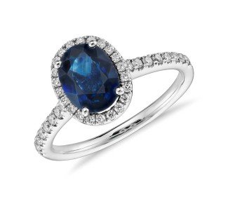 oval cut sapphire engagement ring from blue nile