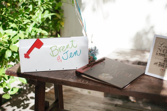 white mail box for wedding guestbook