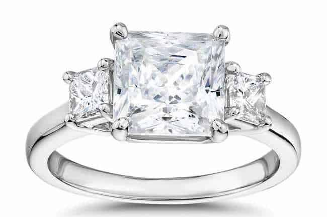 blue nile princess cut diamond engagement ring