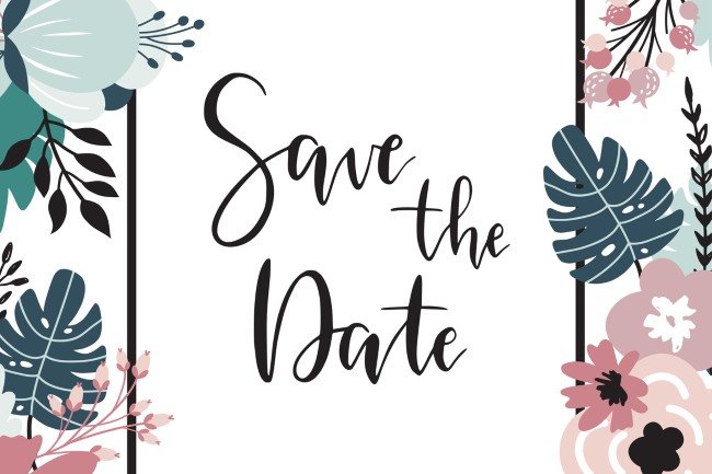 save the date example card