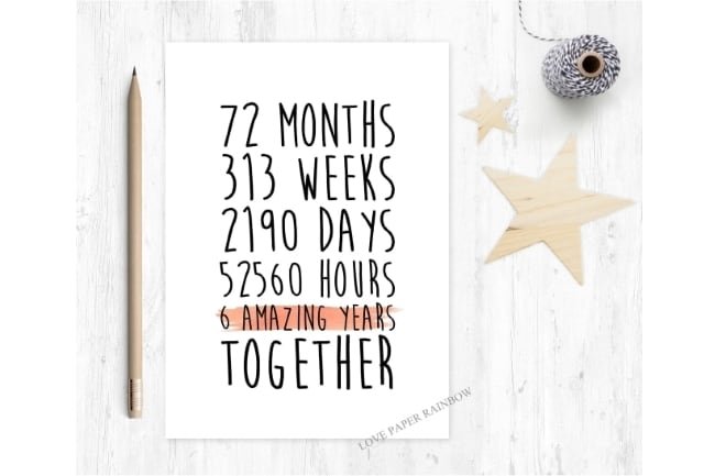 6th wedding anniversary him her