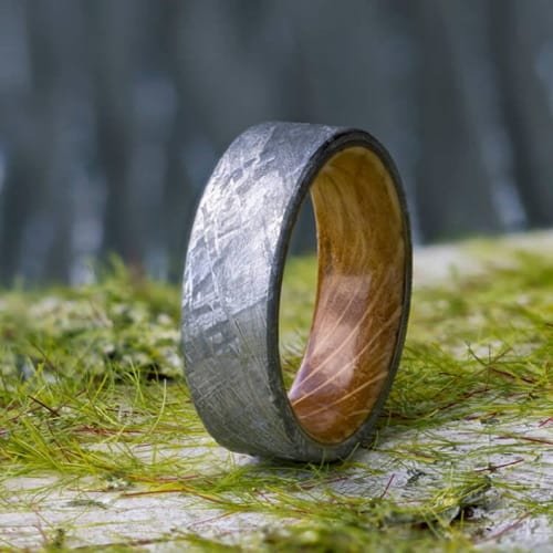 Gibeon Meteorite Wedding Band