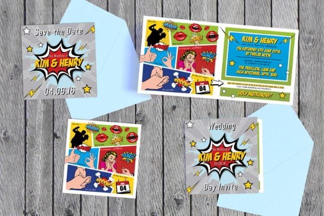 unique save the date card example