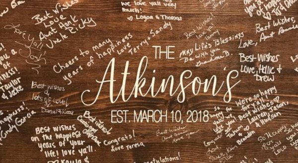 Rustic Guest Book Wooden Slab