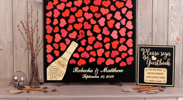 Wine Bottle of Hearts