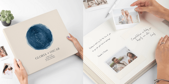 Star Map Polaroid Guest Book